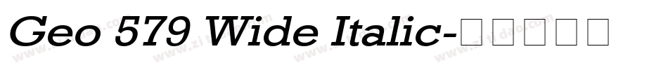 Geo 579 Wide Italic字体转换
